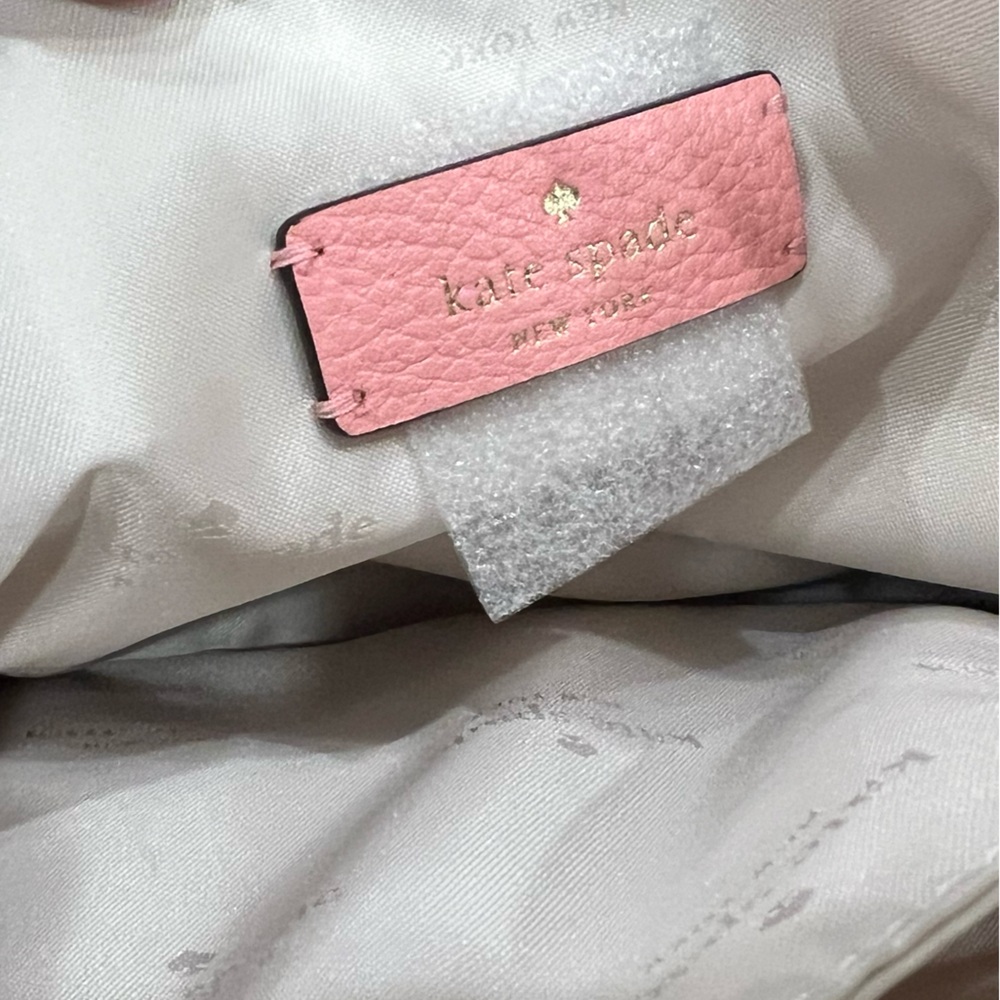 Kate Spade Leila Triple Gusset Crossbody Bag Peachy Rose Pink - Picture 11 of 12